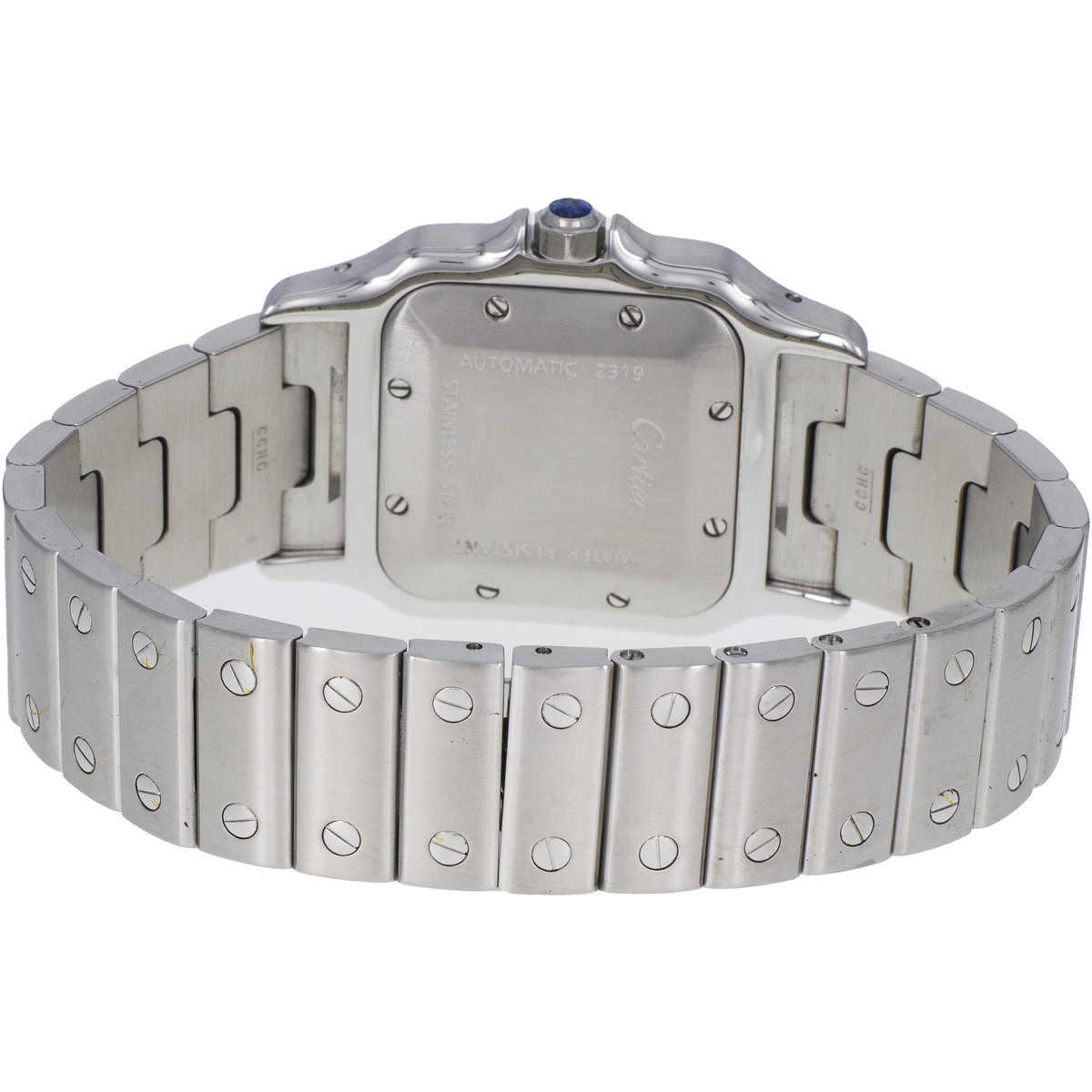 Montre d'occasion CARTIER Santos mixte automatique bracelet acier - vue 3