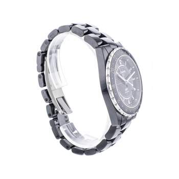 Montre d'occasion CHANEL J12 Noire GMT homme automatique bracelet céramique