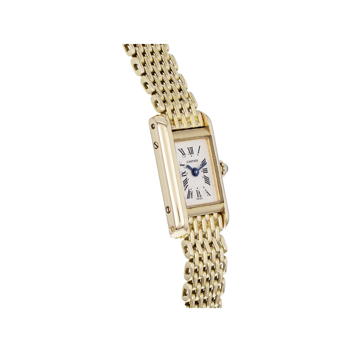 Montre d'occasion CARTIER Tank femme quartz bracelet or jaune 750/000 - vue 2