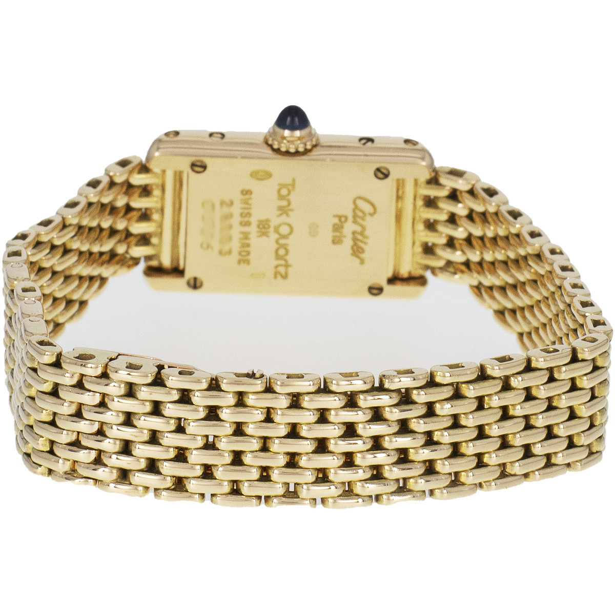 Montre d'occasion CARTIER Tank femme quartz bracelet or jaune 750/000 - vue 3