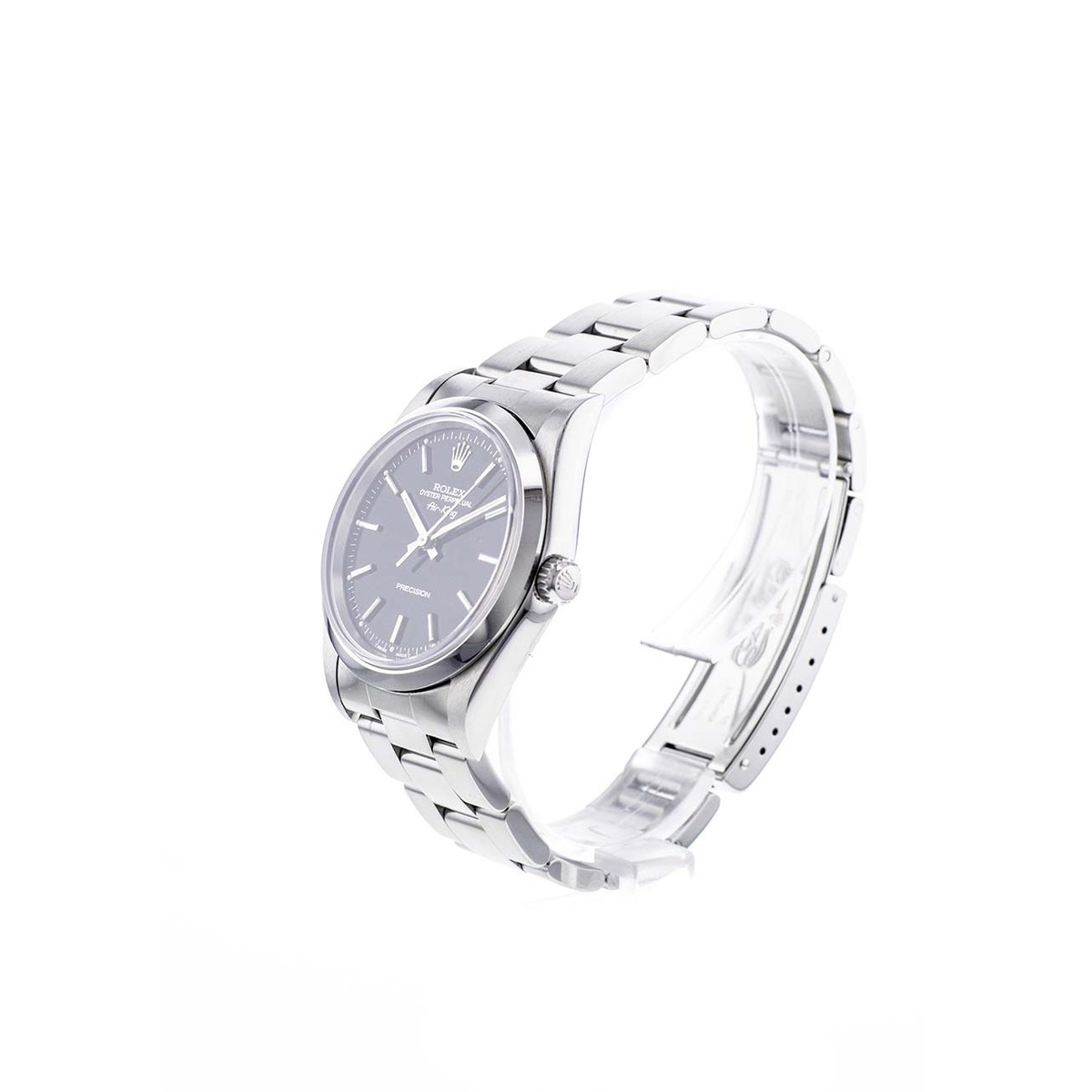 Montre d'occasion ROLEX Air King Precision homme automatique bracelet acier - vue D2
