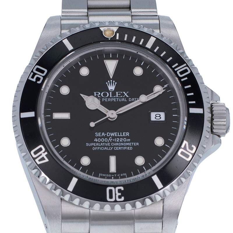 Montre d'occasion ROLEX Sea-Dweller homme mouvement automatique certifié (cosc) bracelet acier - vue D1