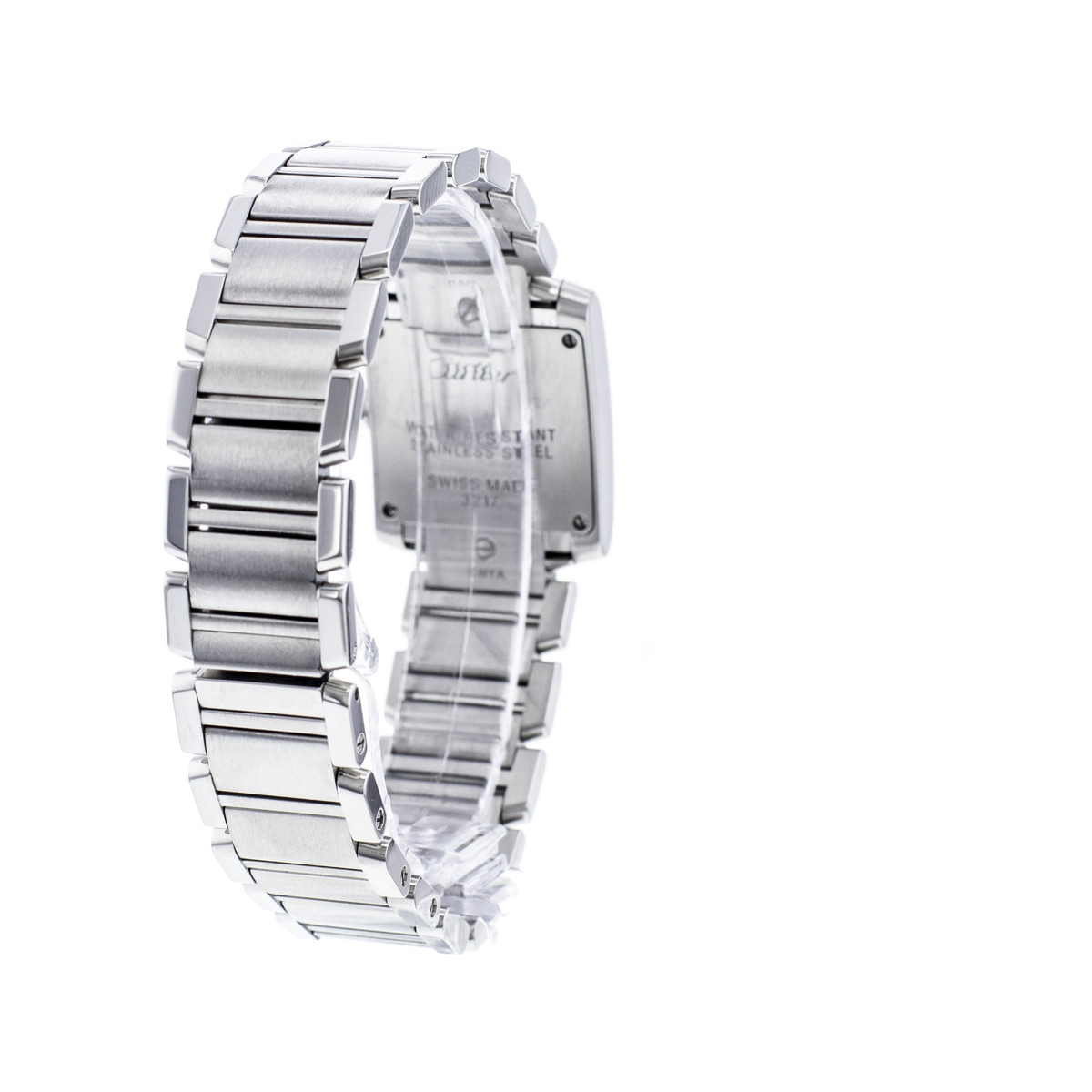 Montre d'occasion CARTIER Tank Française femme quartz bracelet acier - vue D4