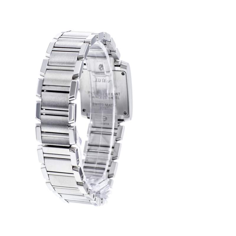 Montre d'occasion CARTIER Tank Française femme quartz bracelet acier - vue D4