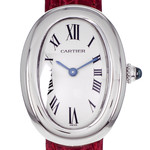 Montre d'occasion CARTIER Baignoire femme quartz bracelet cuir d'origine - vue D1