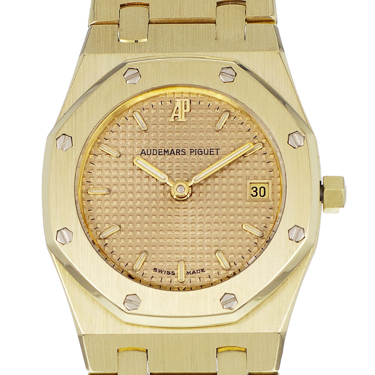 Montre d'occasion AUDEMARS PIGUET Royal Oak Lady femme quartz bracelet or jaune 750/000 - vue D1