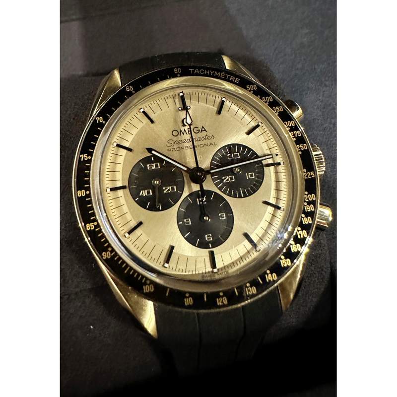 Montre d'occasion OMEGA Speedmaster homme mouvement automatique certifié (cosc) bracelet caoutchouc - vue 1