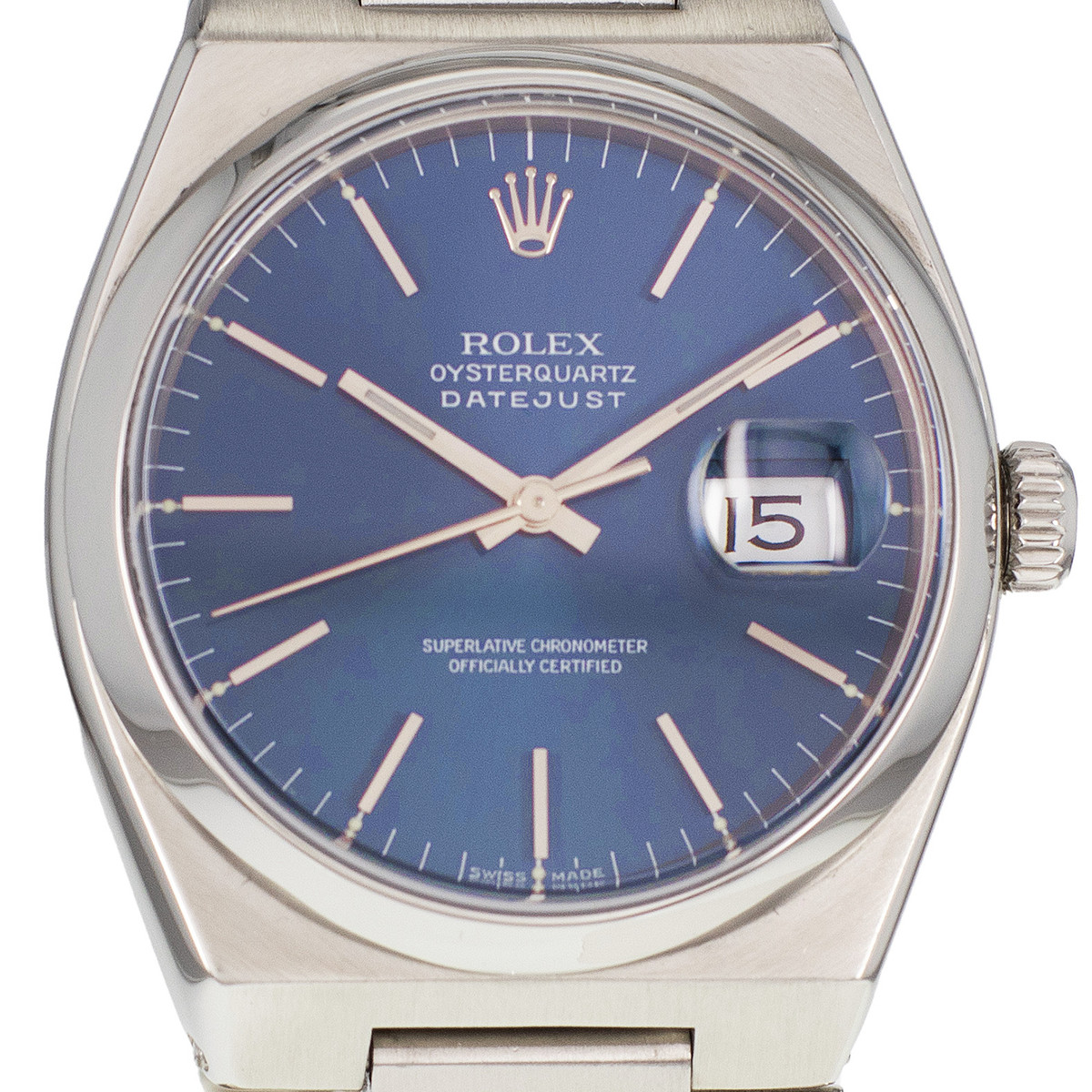Montre d'occasion ROLEX DateJust Oysterquartz homme quartz bracelet acier - vue D1