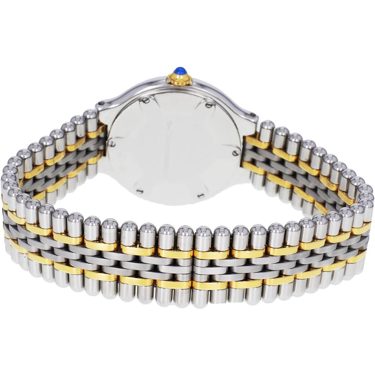 Montre d'occasion CARTIER Must 21 Moyen Modèle femme quartz bracelet acier et plaqué or - vue 3