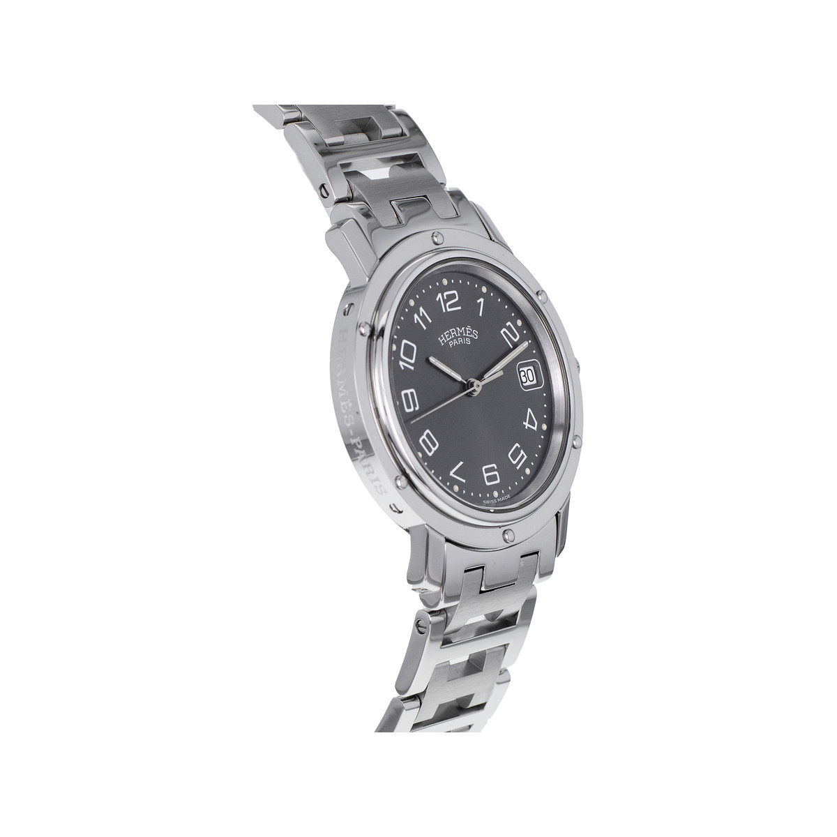 Montre d'occasion HERMES Clipper femme quartz bracelet acier - vue 2