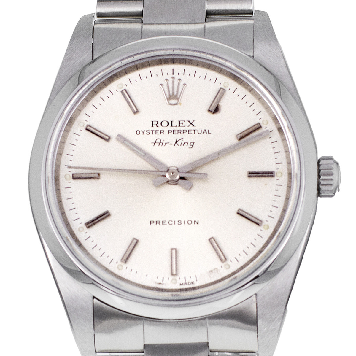 Montre d'occasion ROLEX Air King Precision homme automatique bracelet acier - vue D1