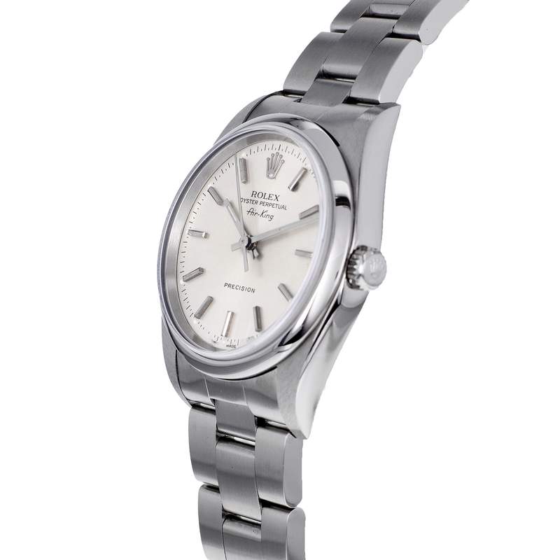 Montre d'occasion ROLEX Air King Precision homme automatique bracelet acier - vue D2