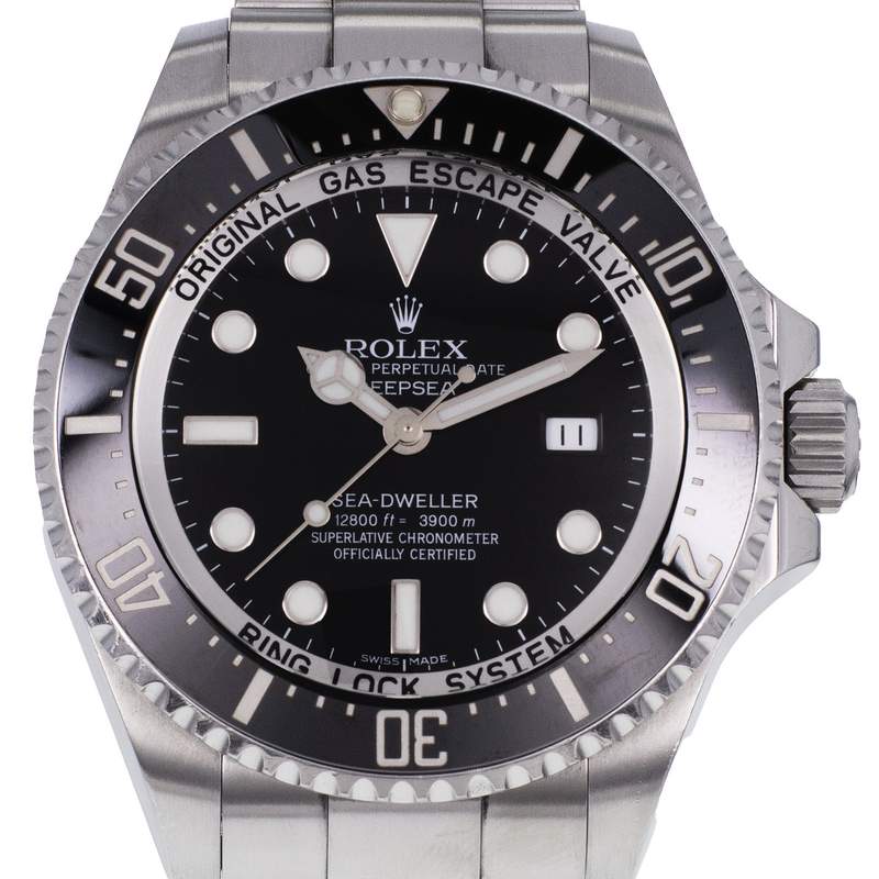 Montre d'occasion ROLEX Sea-Dweller DeepSea homme mouvement automatique certifié (cosc) bracelet acier - vue D1