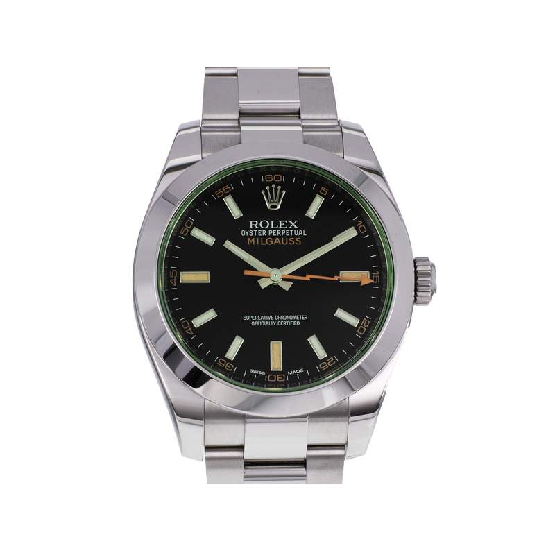 Montre d'occasion ROLEX Milgauss GV homme mouvement automatique certifié (cosc) bracelet acier - vue 1