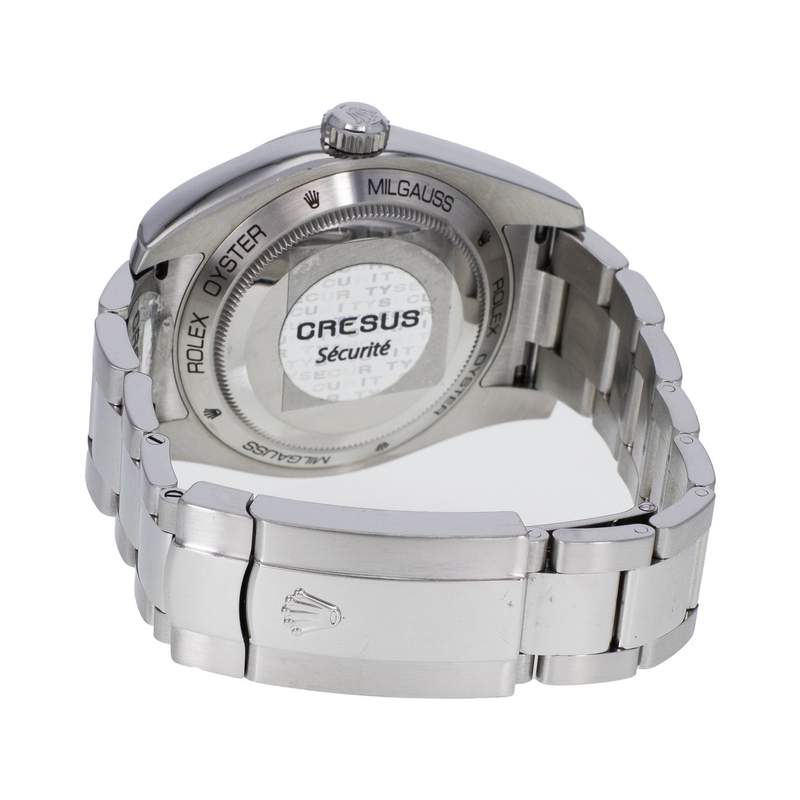 Montre d'occasion ROLEX Milgauss GV homme mouvement automatique certifié (cosc) bracelet acier - vue 3