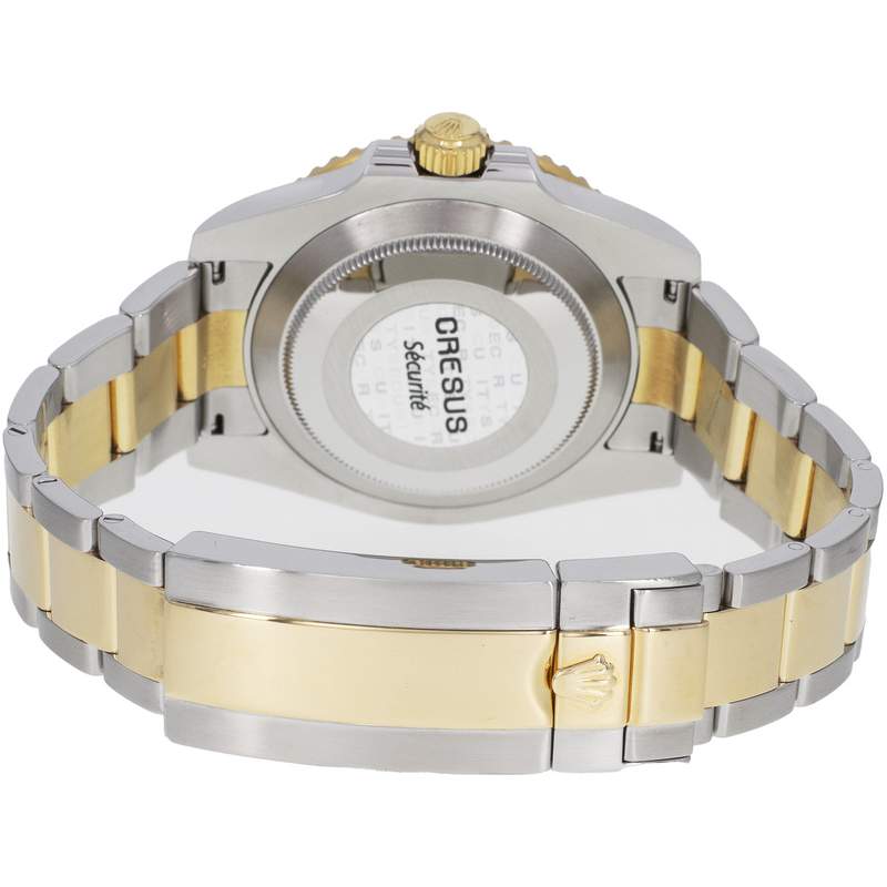Montre d'occasion ROLEX Submariner Date Céramique homme mouvement automatique certifié (cosc) bracelet or jaune 750/000 et acier - vue 3