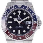 Montre d'occasion ROLEX GMT-Master II Céramique Pepsi homme mouvement automatique certifié (cosc) bracelet acier - vue D1