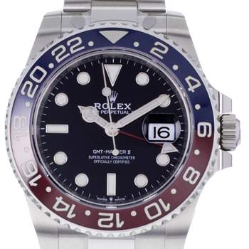 Montre d'occasion ROLEX GMT-Master II Céramique Pepsi homme mouvement automatique certifié (cosc) bracelet acier