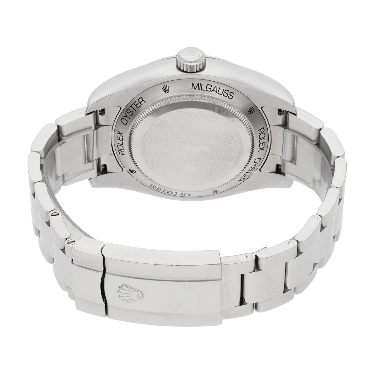 Montre d'occasion ROLEX Milgauss Z-Blue homme mouvement automatique certifié (cosc) bracelet acier - vue 3