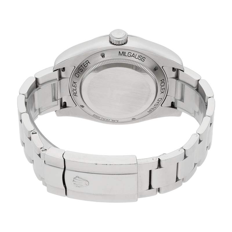 Montre d'occasion ROLEX Milgauss Z-Blue homme mouvement automatique certifié (cosc) bracelet acier - vue 3