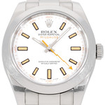 Montre d'occasion ROLEX Milgauss Z-Blue homme mouvement automatique certifié (cosc) bracelet acier - vue D1