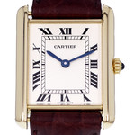 Montre d'occasion CARTIER Tank Louis Cartier mixte quartz bracelet cuir cresus - vue D1