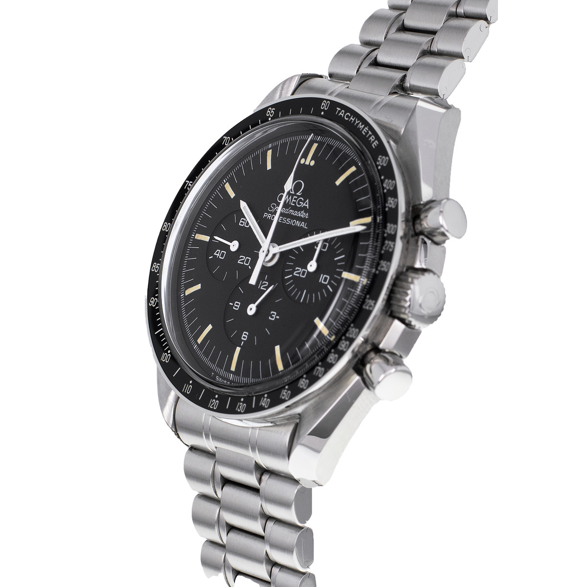 Montre d'occasion OMEGA Speedmaster Moonwatch Vintage homme mécanique bracelet acier - vue D2