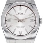 Montre d'occasion ROLEX Oyster Perpetual homme mouvement automatique certifié (cosc) bracelet acier - vue D1