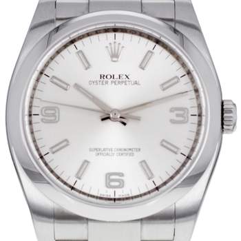 Montre d'occasion ROLEX Oyster Perpetual homme mouvement automatique certifié (cosc) bracelet acier