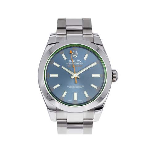 Montre d'occasion ROLEX Milgauss GV homme mouvement automatique certifié (cosc) bracelet acier
