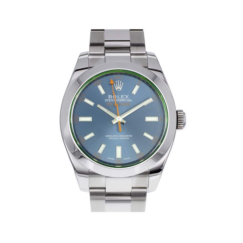 Montre d'occasion ROLEX Milgauss GV homme mouvement automatique certifié (cosc) bracelet acier - vue 1