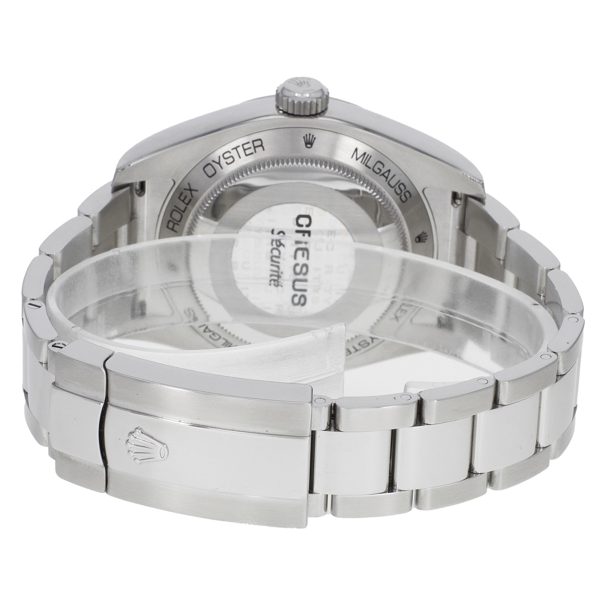 Montre d'occasion ROLEX Milgauss GV homme mouvement automatique certifié (cosc) bracelet acier - vue 3
