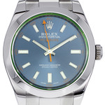 Montre d'occasion ROLEX Milgauss GV homme mouvement automatique certifié (cosc) bracelet acier - vue D1