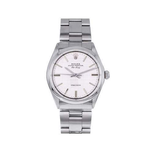 Pre-owned ROLEX Air King Precision Vintage Unisex Automatic Watch with Steel Bracelet