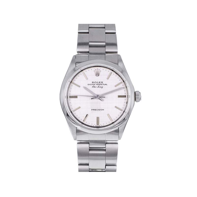 Montre d'occasion ROLEX Air King Precision Vintage mixte automatique bracelet acier - vue 1