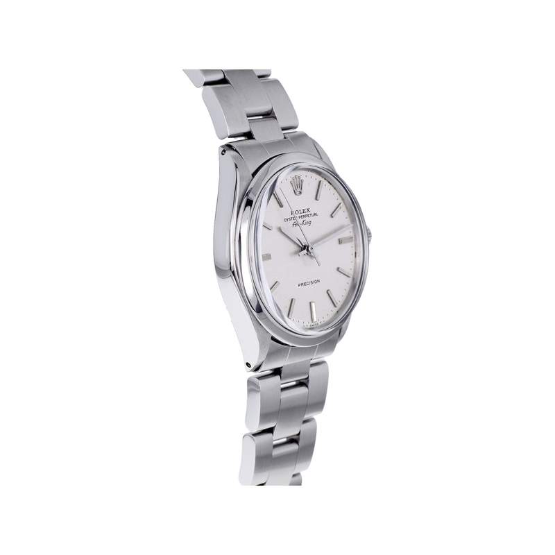 Montre d'occasion ROLEX Air King Precision Vintage mixte automatique bracelet acier - vue 2