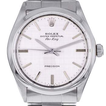 Montre d'occasion ROLEX Air King Precision Vintage mixte automatique bracelet acier