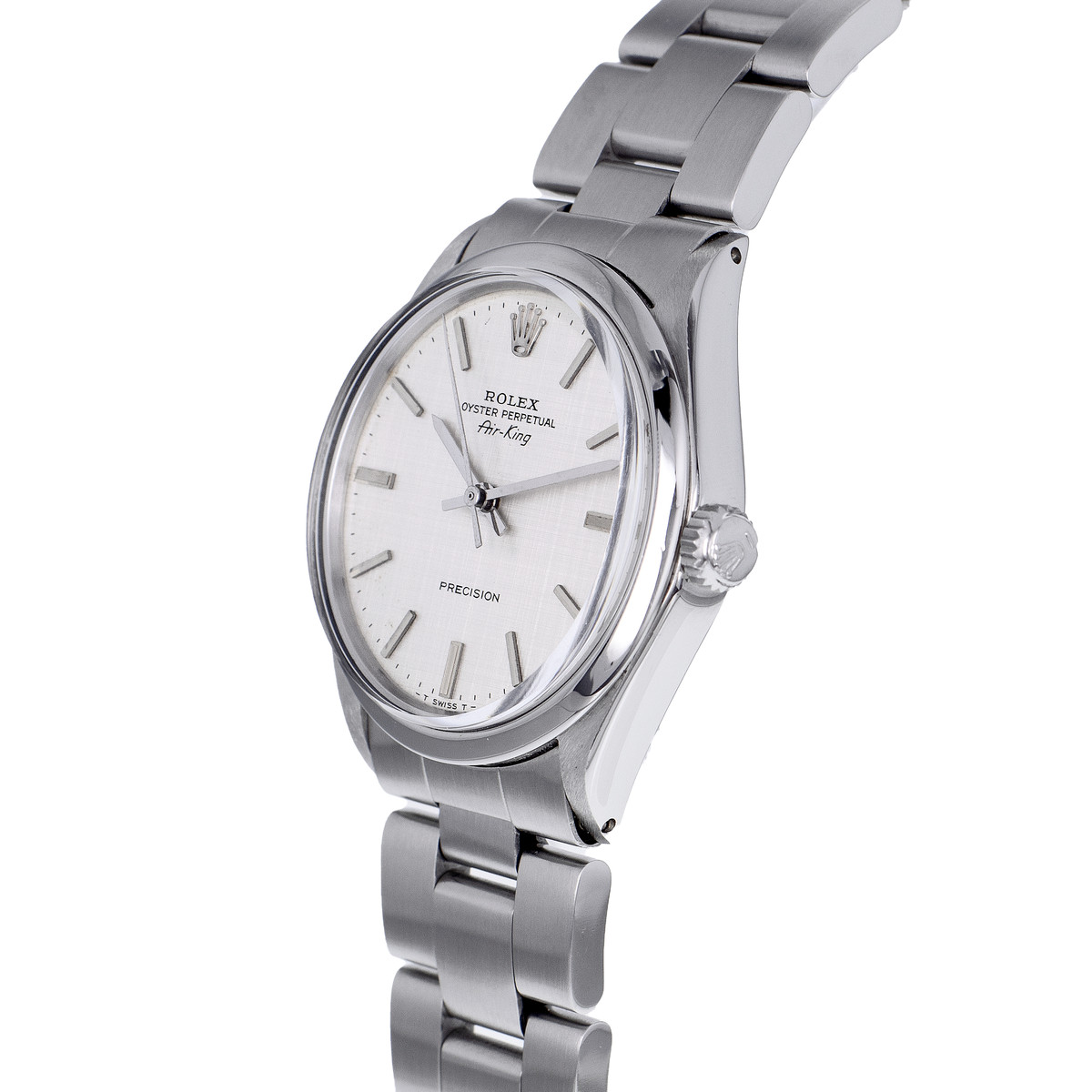 Montre d'occasion ROLEX Air King Precision Vintage mixte automatique bracelet acier - vue D2