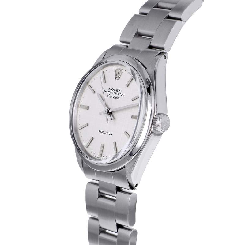 Montre d'occasion ROLEX Air King Precision Vintage mixte automatique bracelet acier - vue D2
