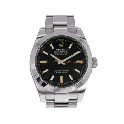Montre d'occasion ROLEX Milgauss GV homme mouvement automatique certifié (cosc) bracelet acier