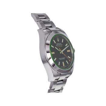 Montre d'occasion ROLEX Milgauss GV homme mouvement automatique certifié (cosc) bracelet acier