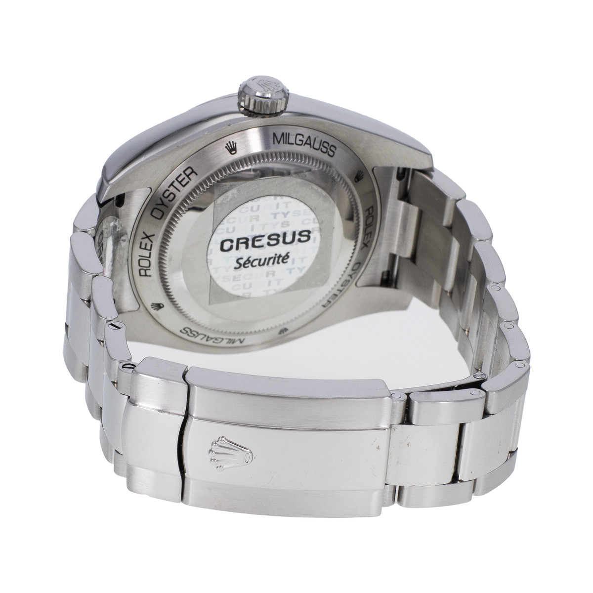 Montre d'occasion ROLEX Milgauss GV homme mouvement automatique certifié (cosc) bracelet acier - vue 3