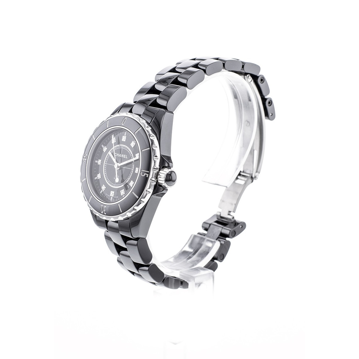 Montre d'occasion CHANEL J12 Quartz femme quartz bracelet céramique - vue D2