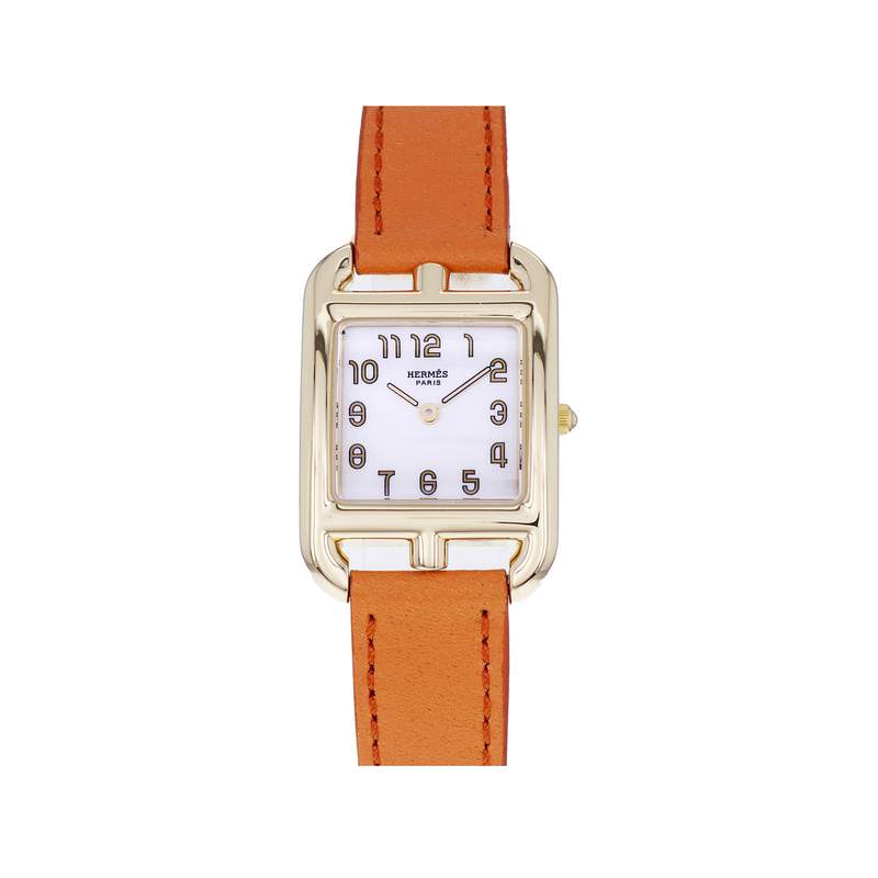 Montre d'occasion HERMES Cape Cod femme quartz bracelet cuir d'origine - vue 1