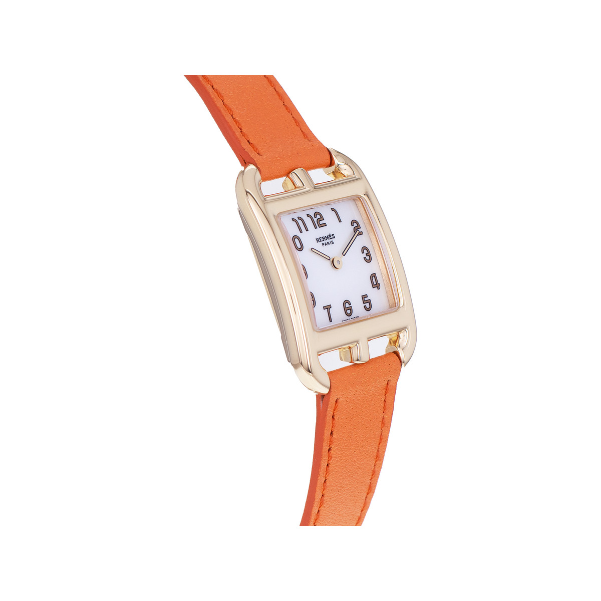 Montre d'occasion HERMES Cape Cod femme quartz bracelet cuir d'origine - vue 2