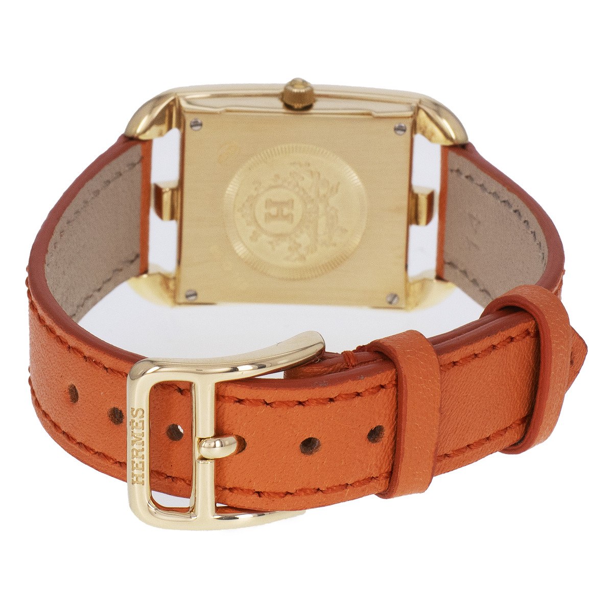 Montre d'occasion HERMES Cape Cod femme quartz bracelet cuir d'origine - vue 3