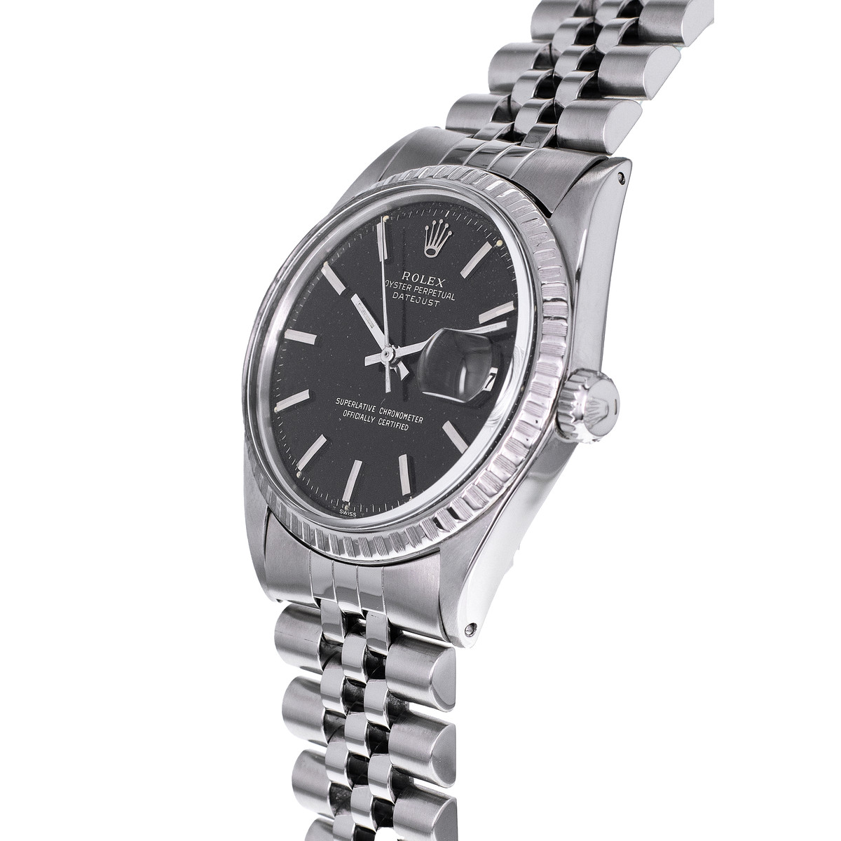 Montre d'occasion ROLEX DateJust homme mouvement automatique certifié (cosc) bracelet acier - vue D2