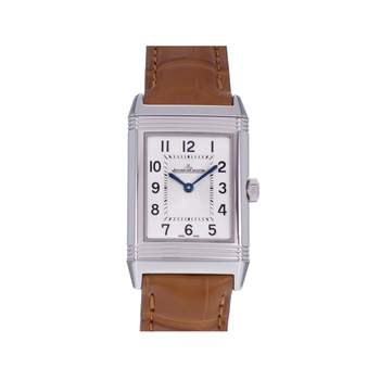 Montre d'occasion JAEGER LECOULTRE Reverso Classique Monoface mixte mécanique bracelet cuir cresus