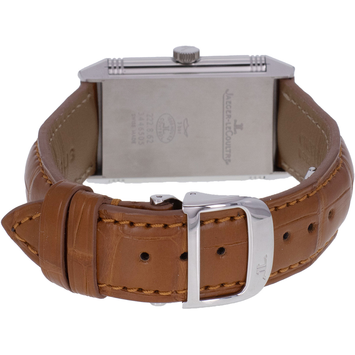 Montre d'occasion JAEGER LECOULTRE Reverso Classique Monoface mixte mécanique bracelet cuir cresus - vue 3