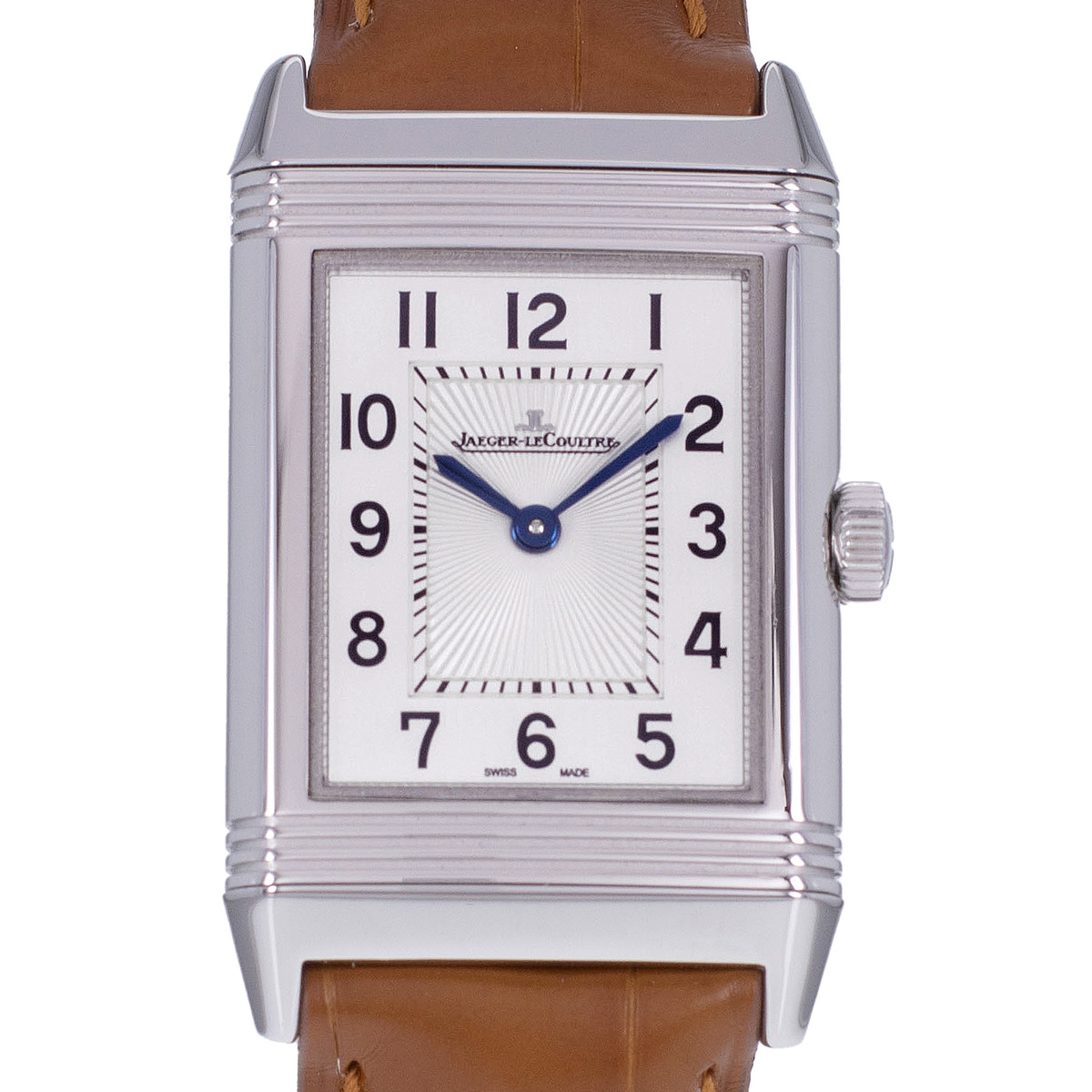 Montre d'occasion JAEGER LECOULTRE Reverso Classique Monoface mixte mécanique bracelet cuir cresus - vue D1